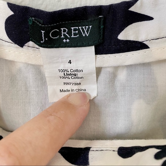 J Crew Graphic Pattern Black and White Mini Skirt - Size 4 - Picture 3 of 8